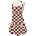 Jessie Steele Ava Children's Bib Apron, Brown and Pink Polka Dot