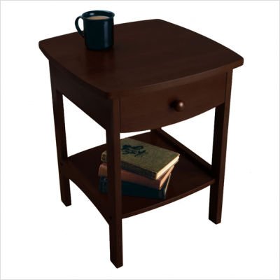 One Drawer Nightstand - Dark Antique Wood (Dark Antique Wood) (22 One Drawer Nightstand - Dark Antique Wood (Dark Antique Wood) (22