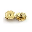 FLOWER EAR-NUT BACK STOPPER 18k SUPER LARGE SOLID YELLO