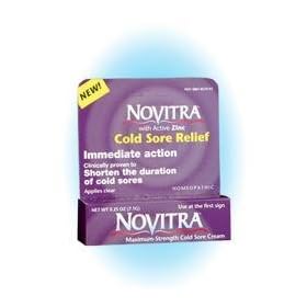 Novitra Homeopathic Cold Sore Cream, Maximum Strength , .25 oz (7.1 g)