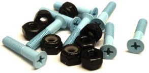 Standard Light Blue Skateboard Hardware Set - 1"