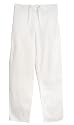 Unisex Solid Color Scrub Pant - White