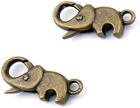 5 Pieces jewelry clasps H81135 Elephant Lobster Clasp Findings Craft Lots Bronze Repair Pendant Supply