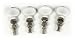 4pc. Chrome Friction-style Ukulele Tuners with Pearloid Buttons