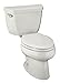 Kohler K-3505-T-0 Wellworth Classic Pressure Lite Elongated 1.4 gpf Toilet with Tank Cover Locks, Less Seat, White