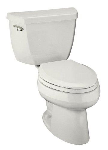 Kohler K-3505-T-0 Wellworth Classic Pressure Lite Elongated 1.4 gpf Toilet with Tank Cover Locks, Less Seat, White