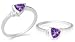 Trillion Cut Amethyst Ring Sterling Silver Size 9