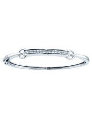 0.19ctw Round Diamond Micro-Pave Bangle Bracelet