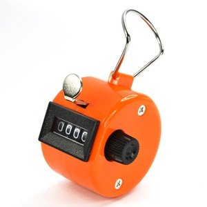 Bluecell Orange Color Handheld Tally Counter 4 Digit Display for Lap/sport/coach/school/event