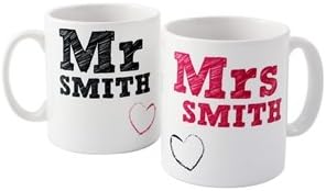 Mr and Mrs Personalised Mug Set