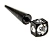 FAKE PLUG STRETCHER WITH CLEAR FACETED CRYSTAL 16g/1.2mm - Sold As A Pair
