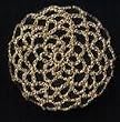 Metallic Gold Hair Net Crocheted Hair Bun Cover- LARGE