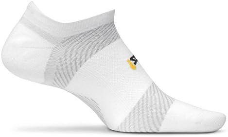 Feetures! High Performance  Women's Ultra Light No Show Socks, Small (4-6.5), White