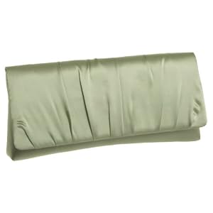 La Regale Large Gathered Satin Clutch
