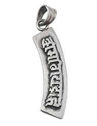 Sterling Silver Tibetan Om Mani Padme Hum Pendant