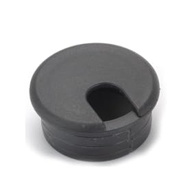 1-3/4" Cable Management Plastic Grommet, Black, 1ea