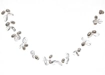 Oi! Ladies N4057  White Fresh Water Pearl and Rock Crystal Necklace