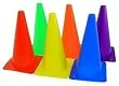 12" Colored Poly Cones Set of 6 - Sports Exercise Equipment - Set