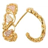 10k Yellow-gold Black Hills Gold Women's Half Circle Earrings