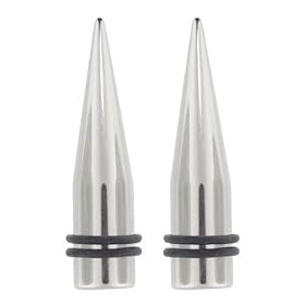 Pair 00G - Spike Taper Expander Plug Ear Lobe Stretcher 00 Gauge Body Jewelry