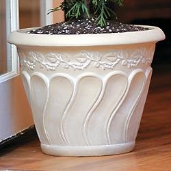 Swirl Sandstone-Style Planter (13-inch)