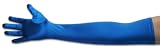 23 Classic Adult Satin Opera Gloves, Royal Blue