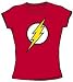 Search : FLASH LOGO Justice League Juniors Size Fitted Girly Red T-shirt Tee Shirt