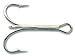 Mustad 3551 Classic Treble Standard Strength Fishing Hooks | Tackle for Fishing Equipment | Comes in Bronz, Nickle, Gold, Blonde Red, [Size 4, Pack of 25], Nickel