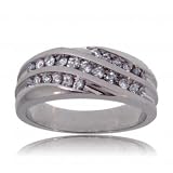 14KT White Gold Anniversary Wedding Band Ring Diamond