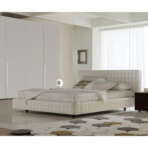 Rossetto Alix Contemporary Leather Platform Bed