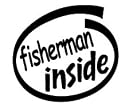 10" Fisherman Inside Vinyl Sticker Decal