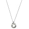 Sterling Silver Hearts of Promise Large .02 ct.t.w. Genuine Diamond Pendant Necklace