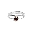 Rhinestone Adjustable Birthstone Fashion Ring for July, Ruby
