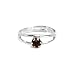 Rhinestone Adjustable Birthstone Fashion Ring for July, Ruby