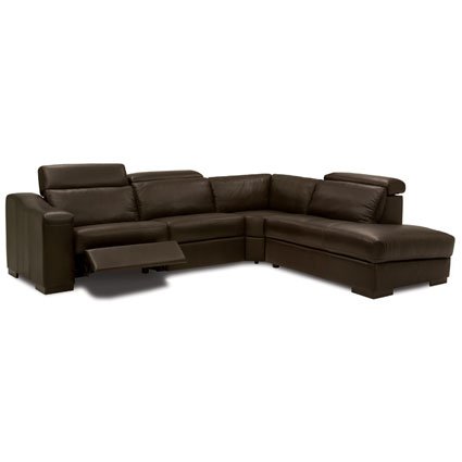 Cortez Contemporary Leather Sectional Sofa by Palliser   MOTIF Modern Living