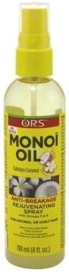 Ors Monoi Oil Anti-Breakage Rejuvenating Spray 4oz (3 Pack) by Organic Root (ORS)