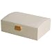 Leather Ivory Travel Jewelry Box with Lock Womans