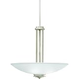 Hendrik Nickel Etched Glass 24 Wide Chandelier