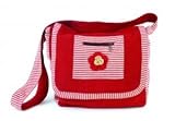 Red Cotton Stripey Bag - Large.