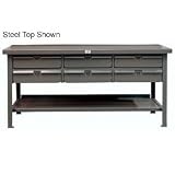 60" 8 Drawer Maple Top Workbench