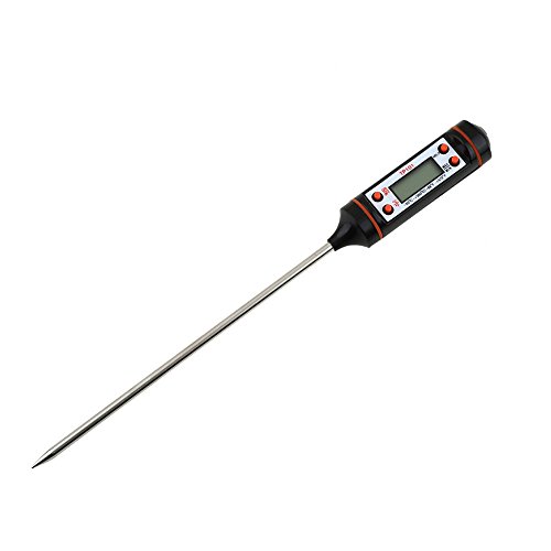 GXHUANG LCD Digital Internal Meat Thermometer for Food (Black)