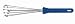 WMF Stainless Steel 11 Inch  Ball Whisk with Blue Handle