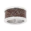 Mens Mocha Stingray Leather Ring