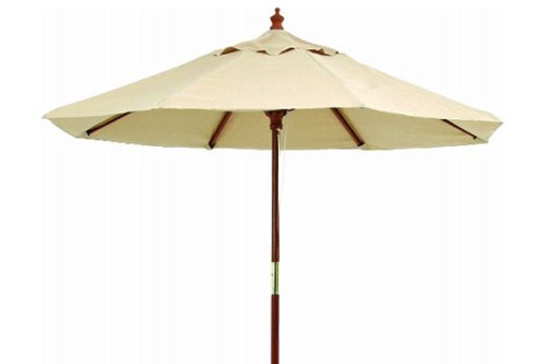 不二貿易 木製パラソル210CM アイボリー 210IV