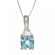 Fancy White Gold Pendant Necklace Citrine Topaz Diamond