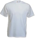 Fruit of the Loom plain t-shirt White XXXL (50 - 52 inch chest)