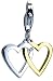 Entwined Hearts Sterling Silver Diamond Charm by Hot Diamonds