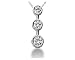 0.50CTW Bezel Set Three Stone Diamond Pendant in Palladium