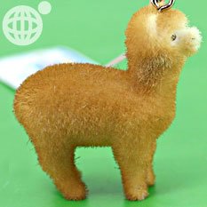 ＊*ふさふさしてて可愛すぎっっ*＊アルパカ根付携帯ストラップ(ホワイト)
