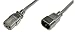 1001Cables - IEC Plug - IEC Socket Extension Cable 2m Extend Computer power cable